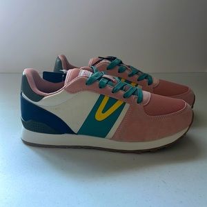 TRETORN Loyola Retro Jogger Sneakers Pink, Blue, Green, Yellow, White Size 7.5